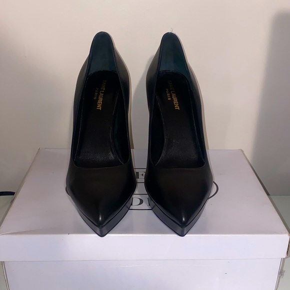 Saint Laurent platform leather pumps - Picture 1 of 8